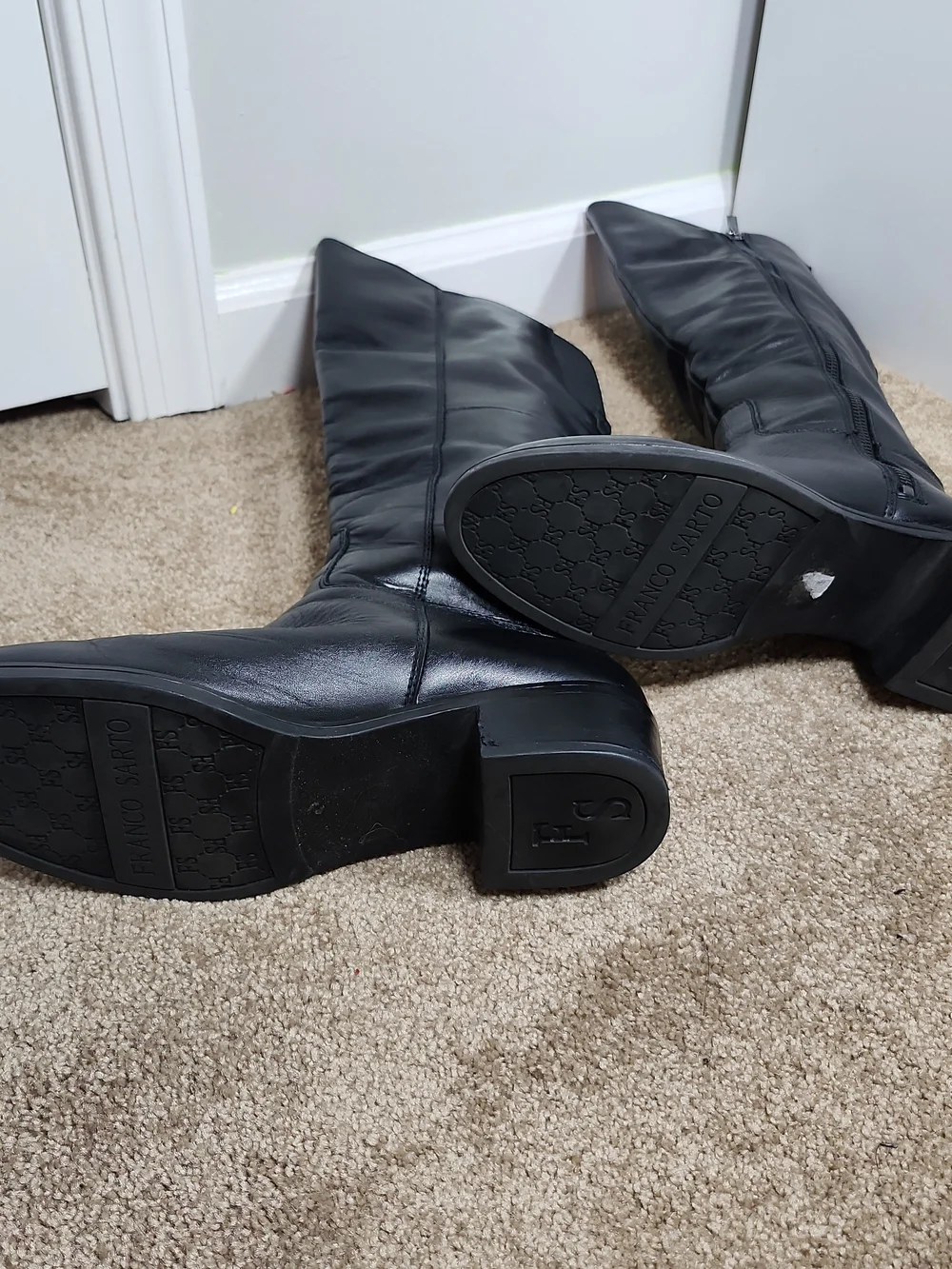 Franco Sarto Becky Knee High Boots, Women Size 9M, Black